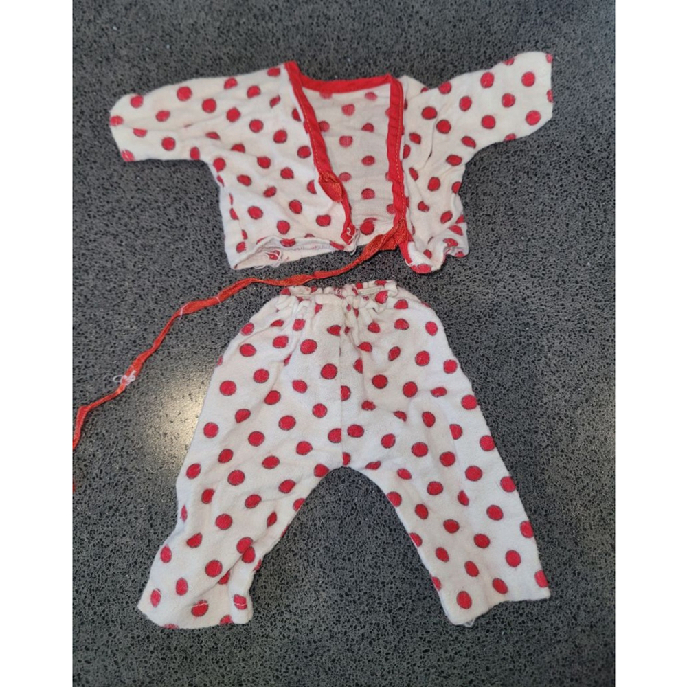 Vintage 1961 Kellogg’s Little Miss Kay Polka Dot Lounge Set 14”